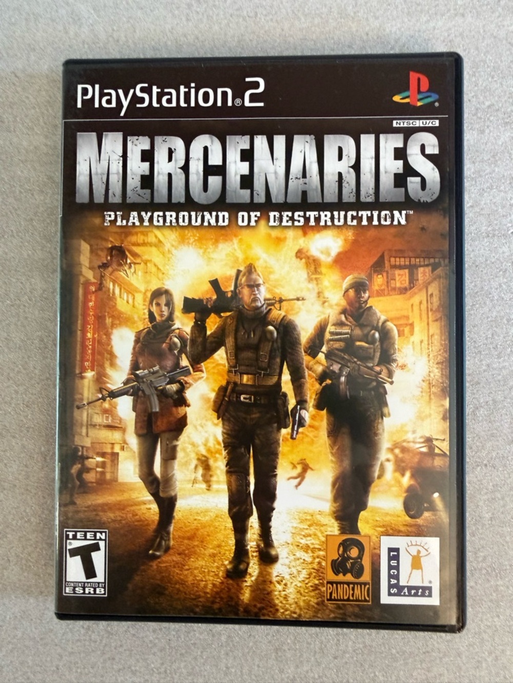 PlayStation 2 “Mercenaries Playground of Destruction” Video Game/Case & Manual